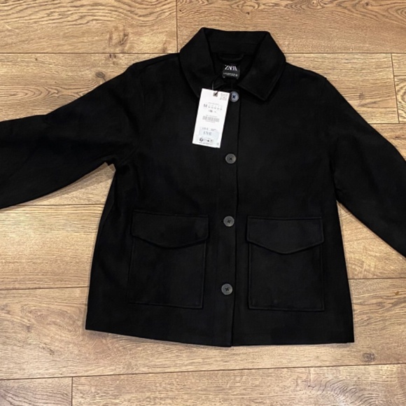 Zara Women Faux Suede Jacket (M)NWT - Picture 3 of 6